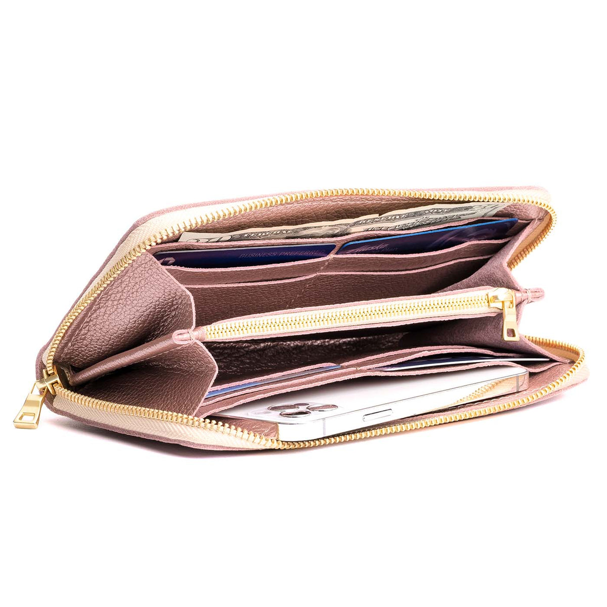 Accordion Zip Wallet